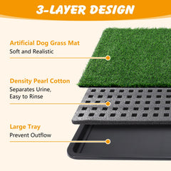Ondware artificial grass mat with realistic texture for potty use.