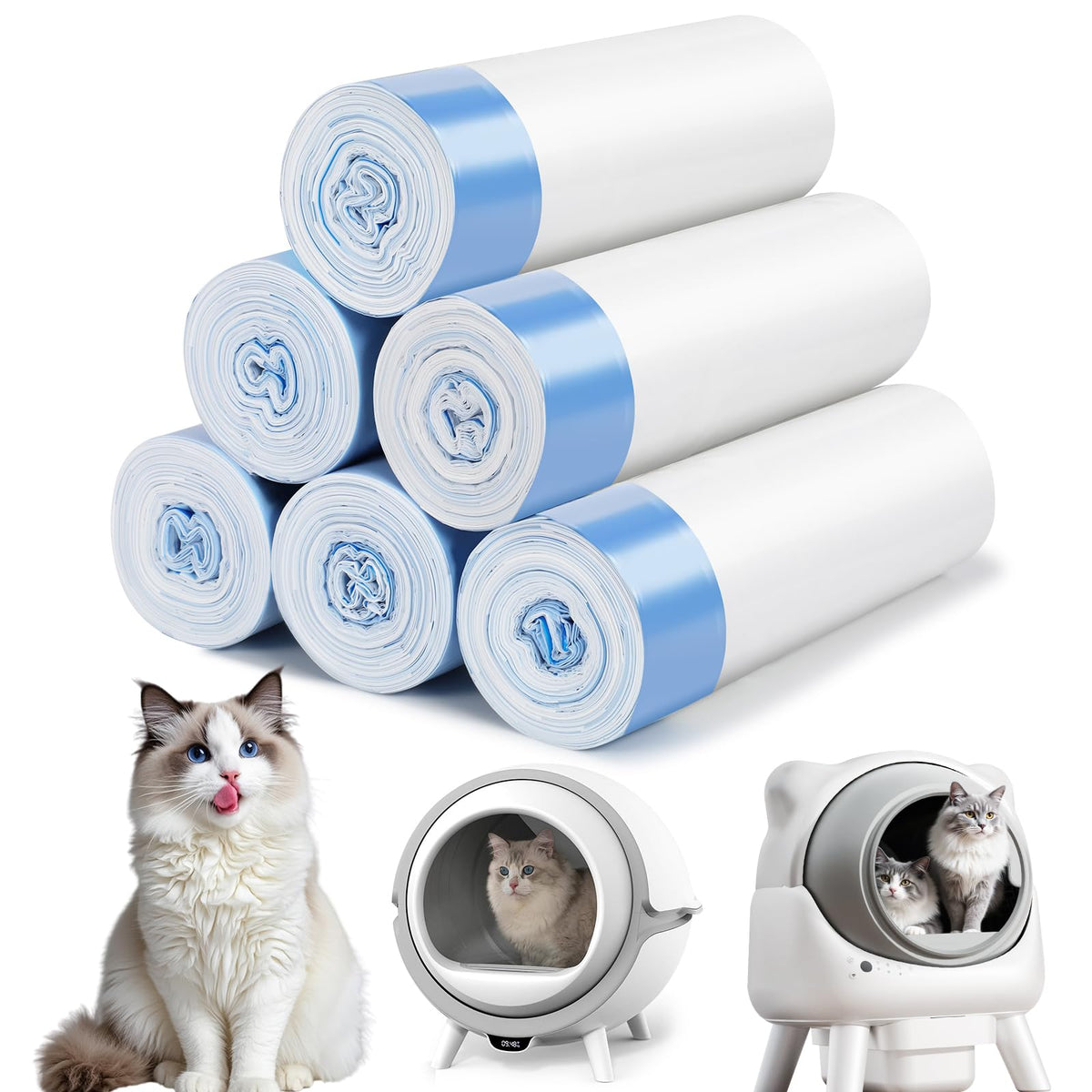Ondware heavy-duty 26-inch cat litter liner for easy cleanup.