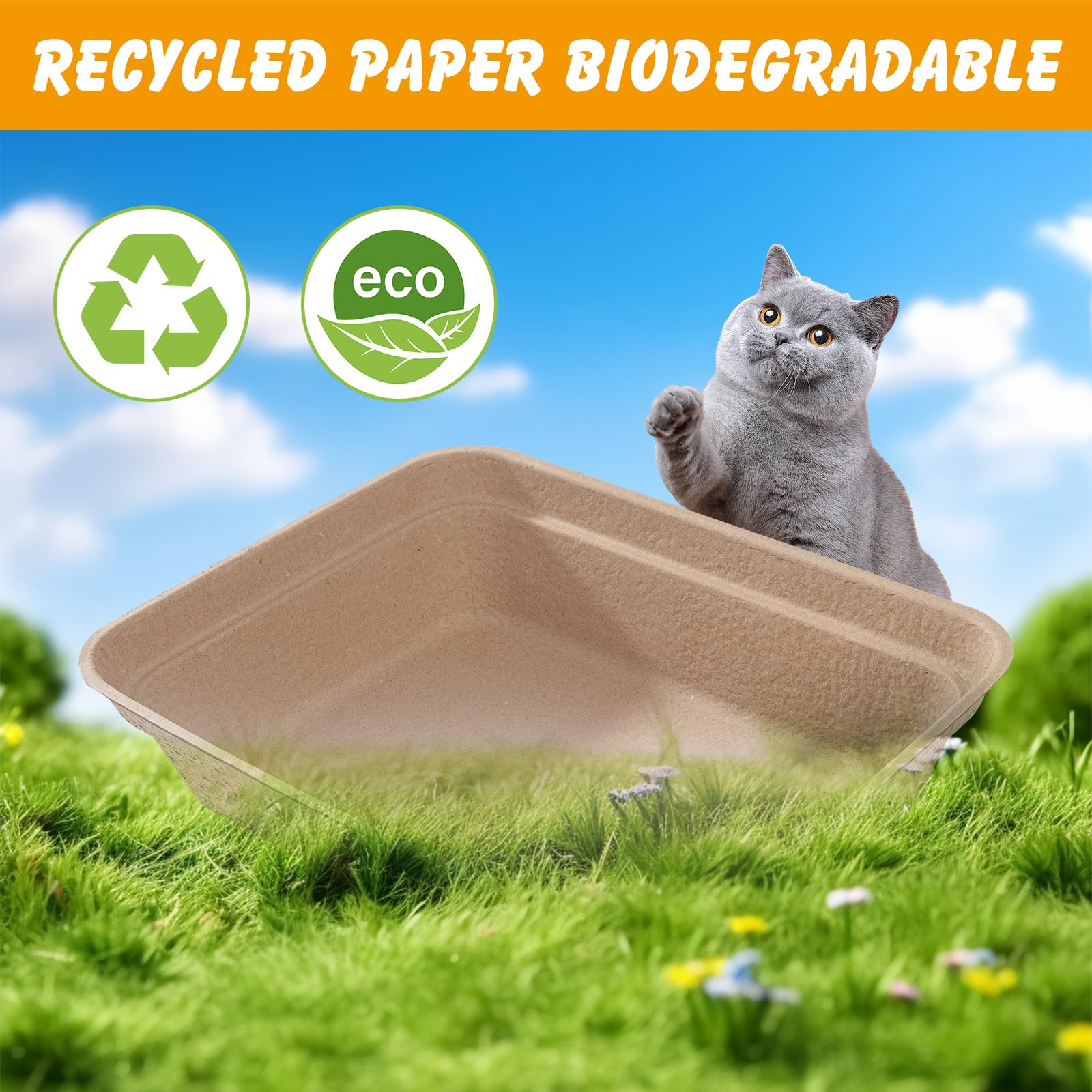 Ondware litter box for travel, hotels, or emergencies—portable and easy to replace.