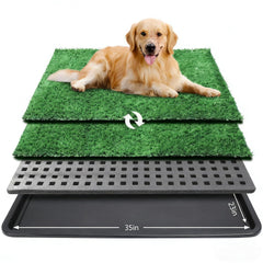 ondware dog grass pad tray 35x23in with realistic texture for indoor potty training