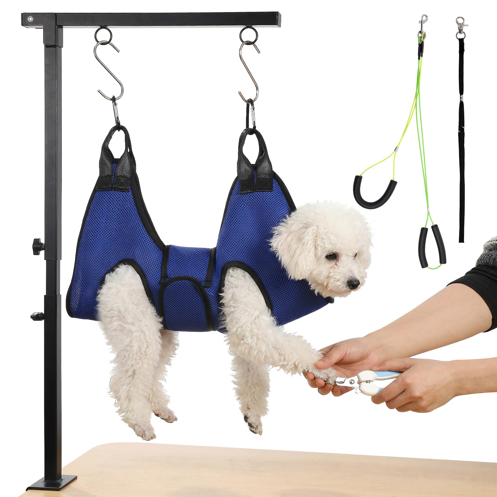 Ondware dog grooming arm base provides sturdy support for stable grooming sessions.