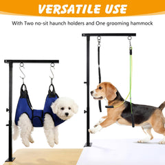Ondware dog grooming arm clamps offer durable, wobble-free restraint during grooming.