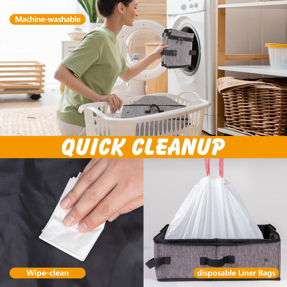Ondware dual handles enable carrying or hanging during trips.