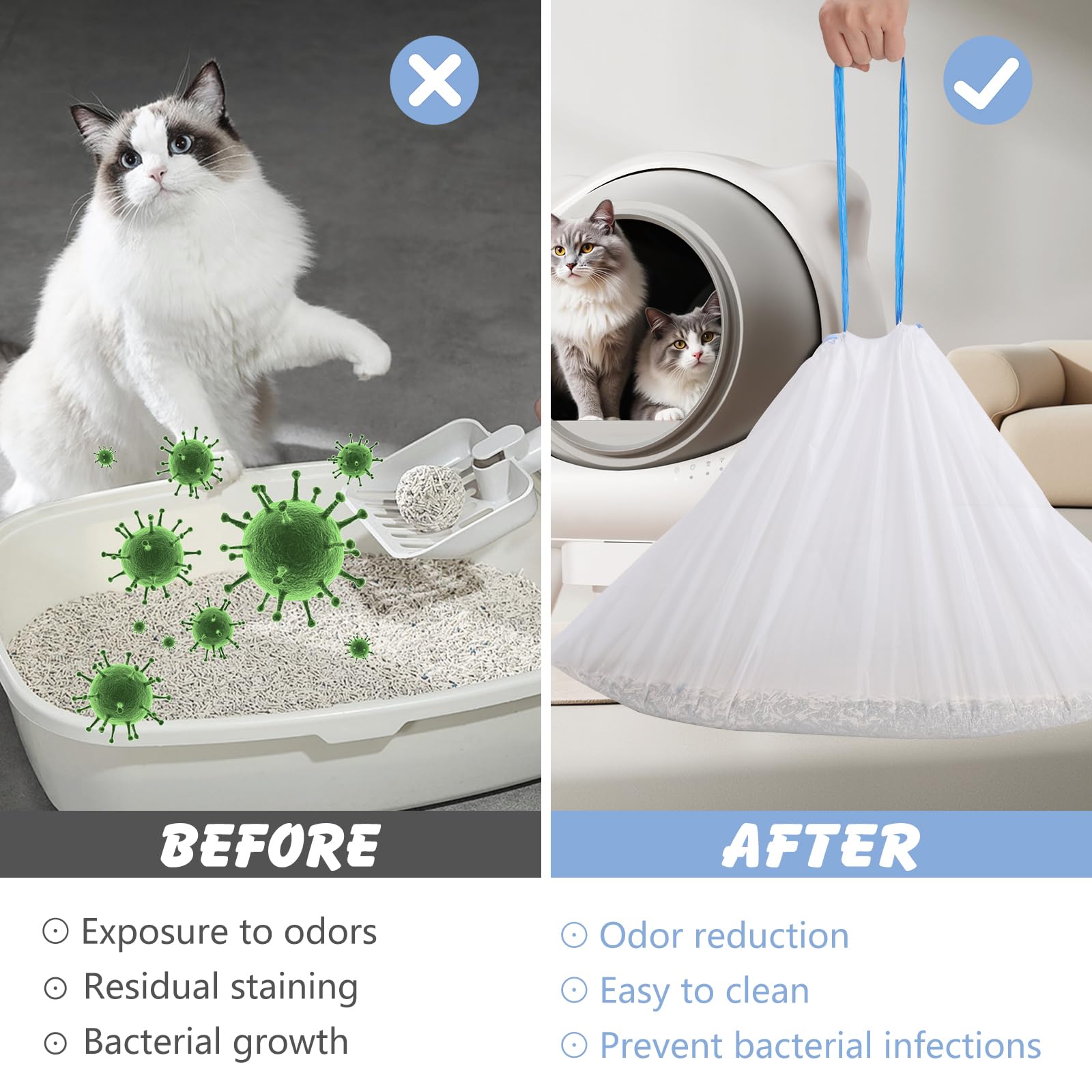 Ondware easy-seal disposal design reduces handling mess.