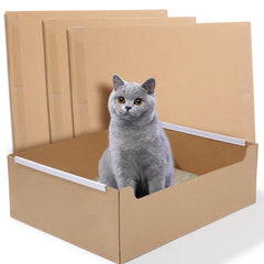 Ondware foldable litter box open, spacious design for large cats and multi-cat households