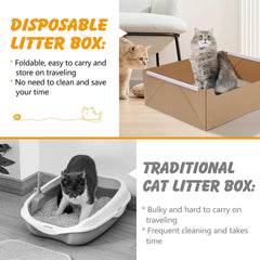 Ondware foldable litter box packaged for easy storage and quick setup
