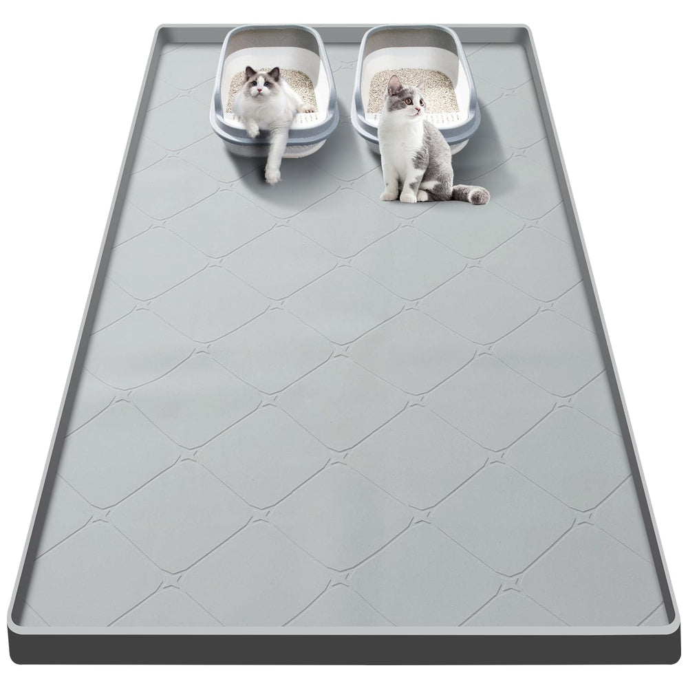 Ondware Large Cat Litter Mat shows expansive coverage to reduce litter scatter.