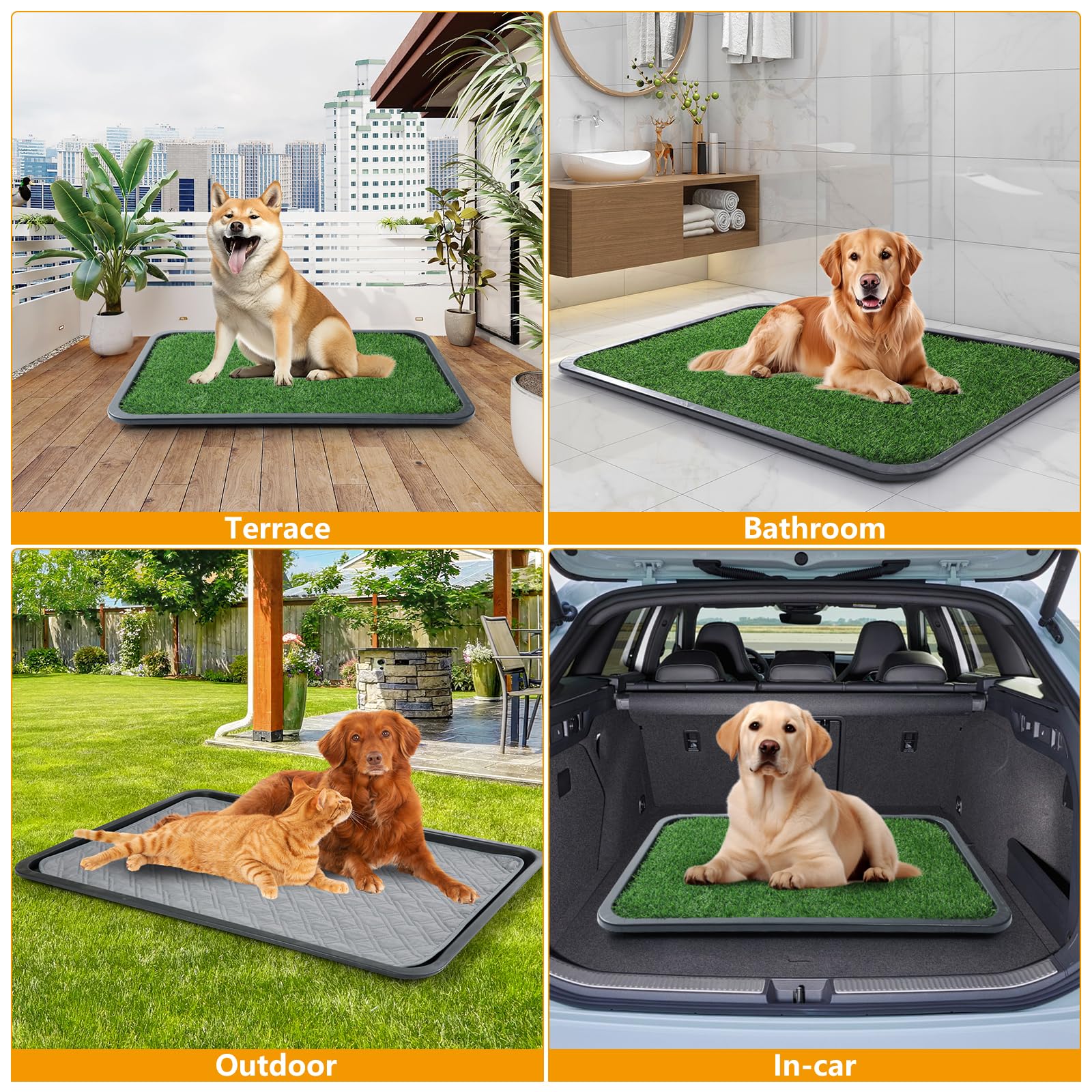 Ondware portable dog potty system keeps floors dry during training.