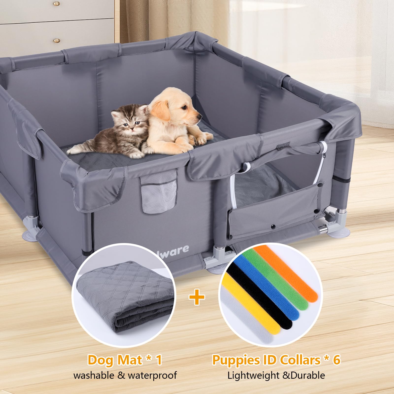 Ondware small animals playpen fabric is soft and breathable for comfort