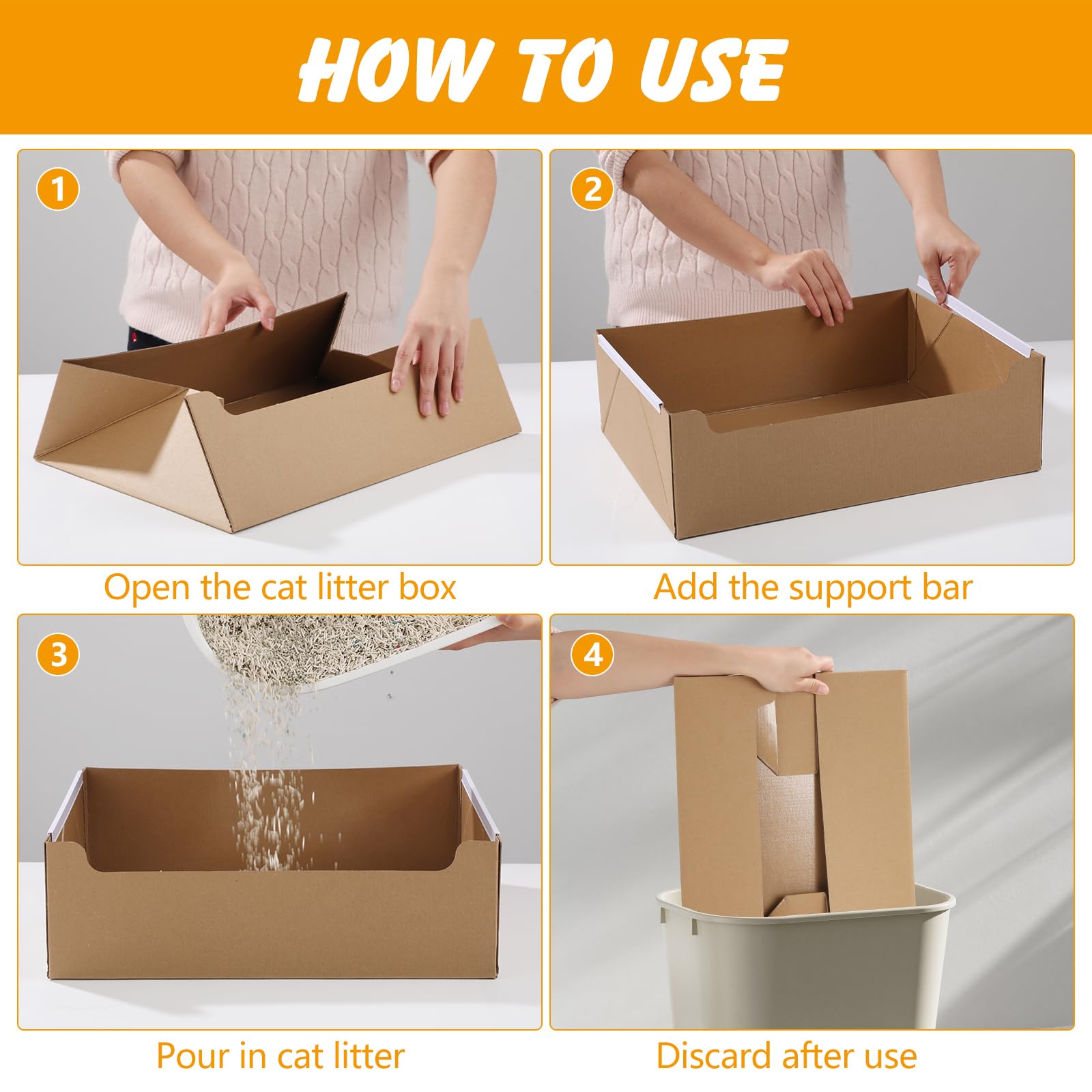 Ondware travel litter box in use, portable for trips and vacations