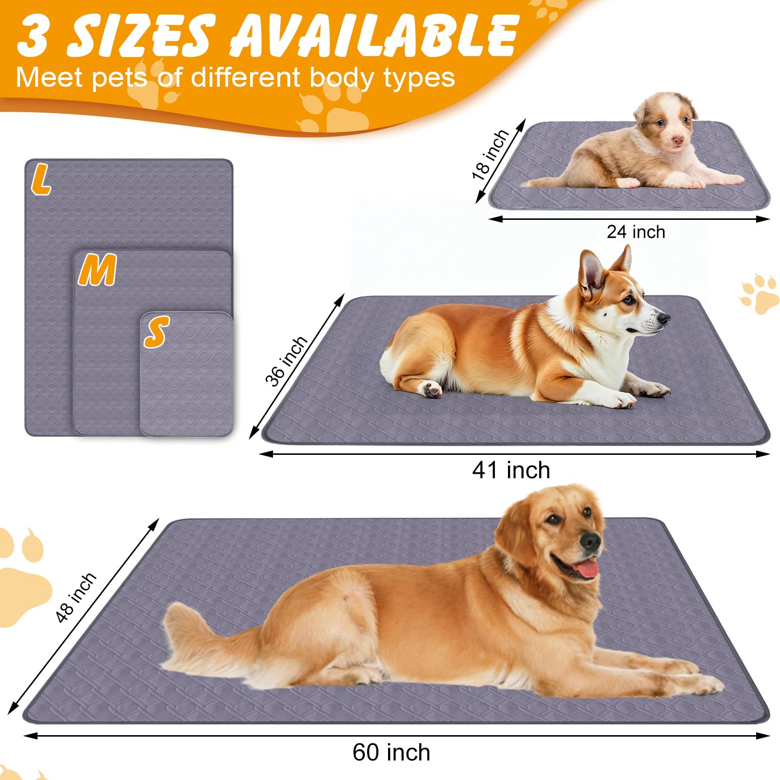 Ondware waterproof non-slip pet pad stays in place on smooth floors.