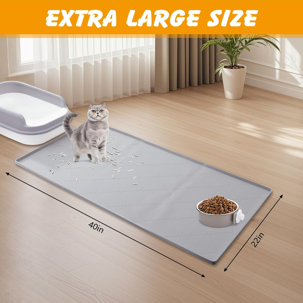 Ondware waterproof mat with raised edges protects floors from spills.
