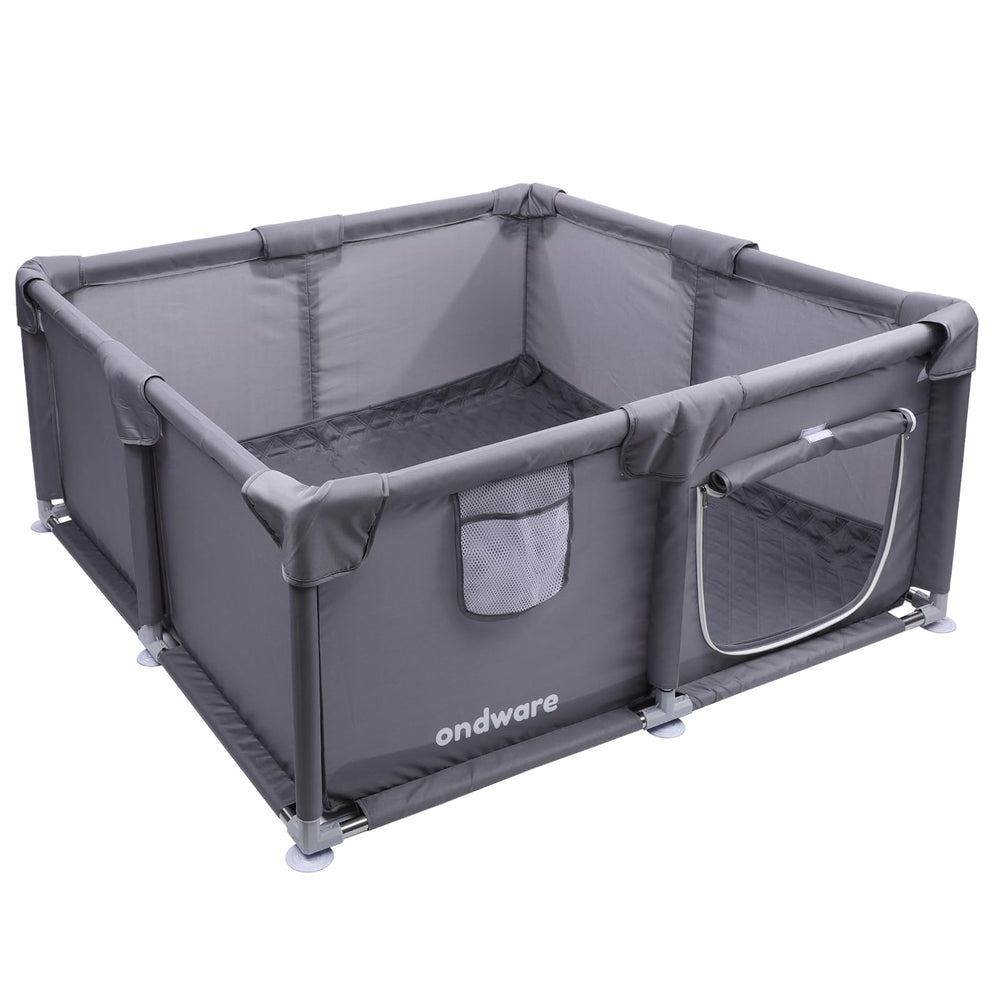 ondware whelping box overview showing spacious 48x48x18 inch design for medium to small dogs.
