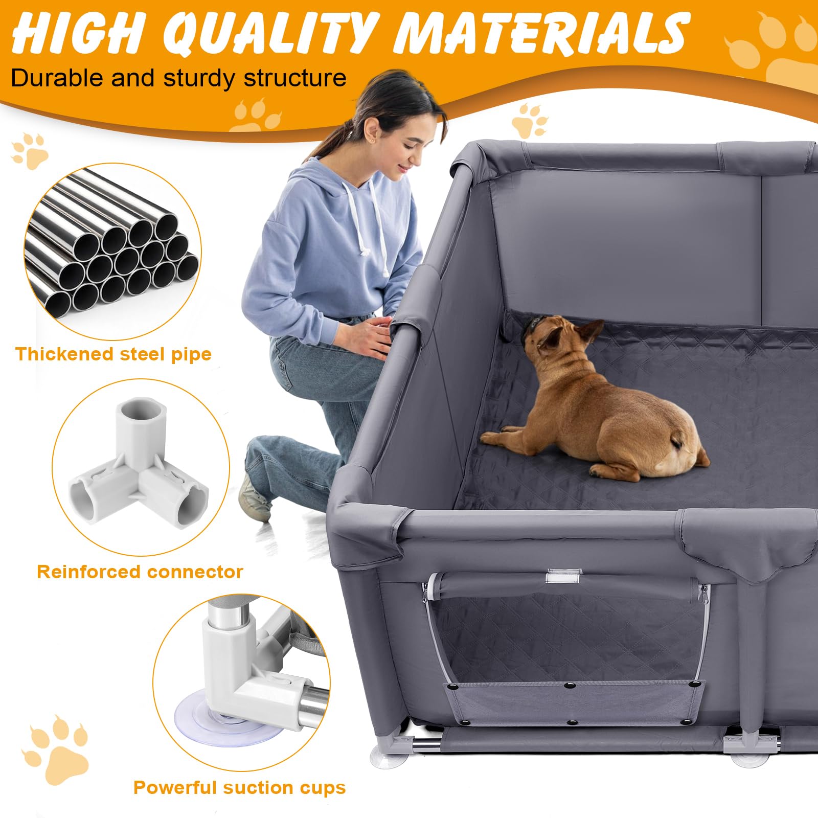 ondware whelping box includes waterproof urine pad to keep interior clean.