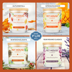 One Fur All long-lasting candle provides up to 60 hours of aroma.