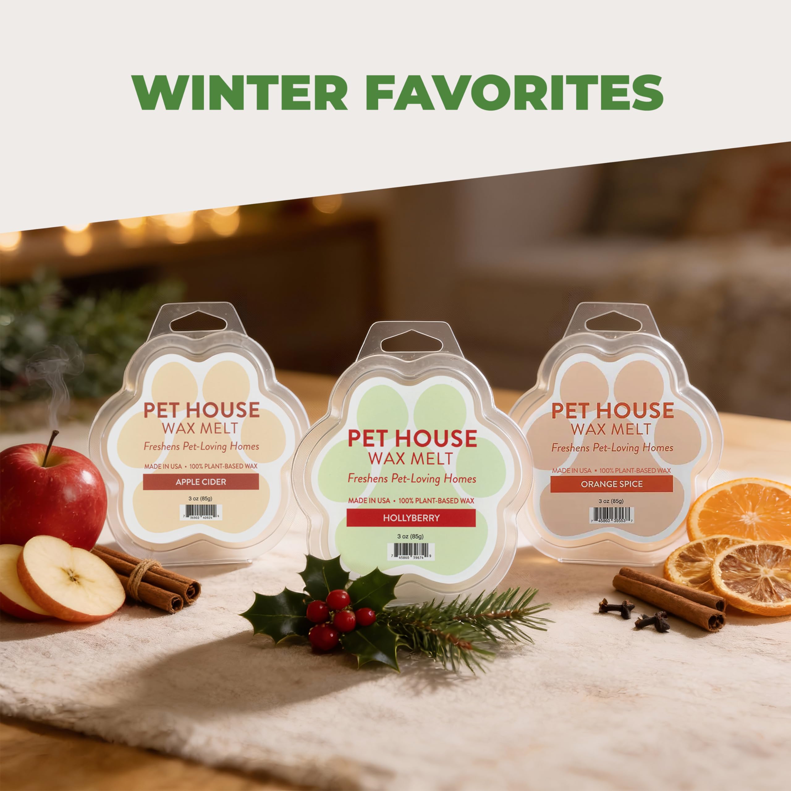 One Fur All Pet House Wax Melts demonstrates odor control and fragrance in home.