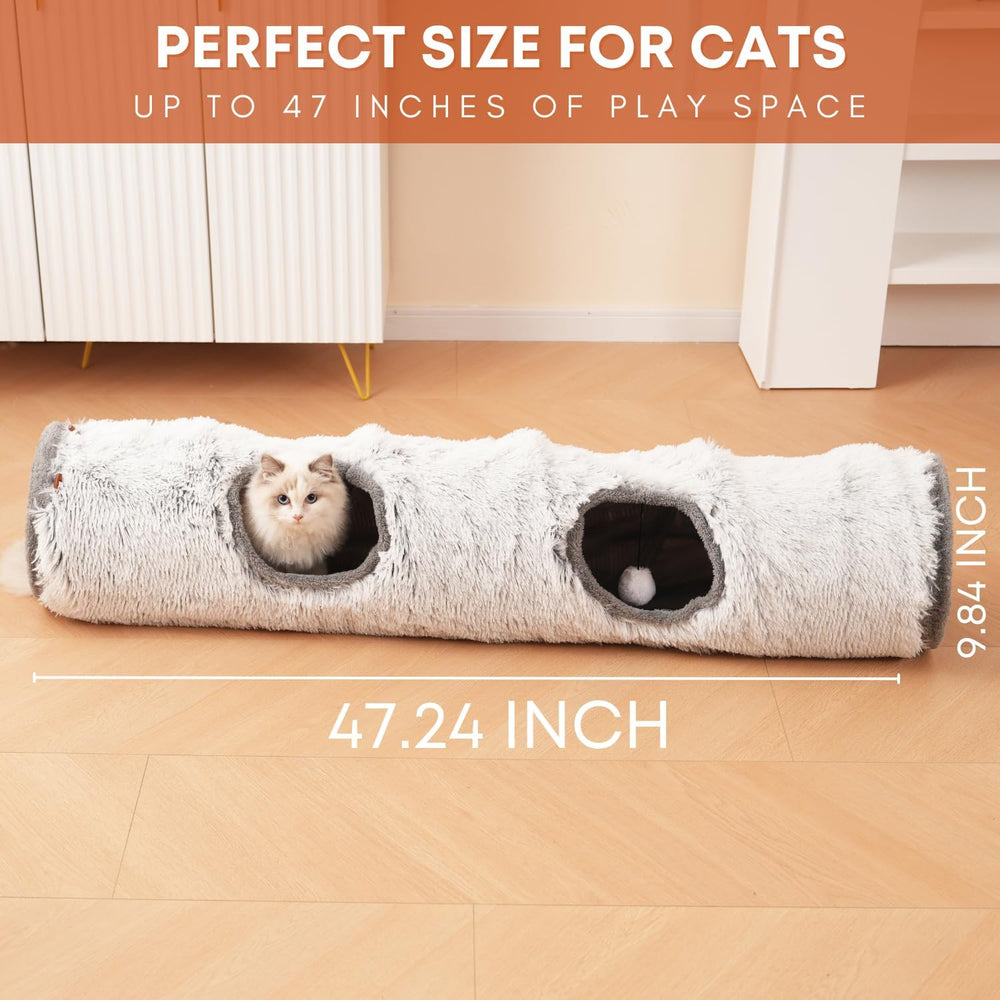 One PETS-TOP European-inspired cat tunnel design enhances living room style.