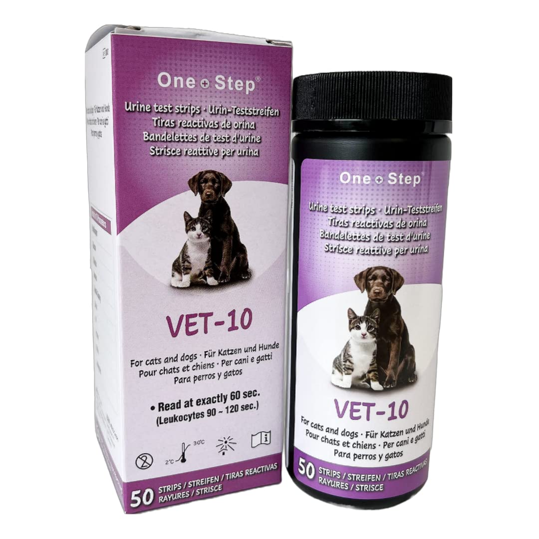 One Step pet urine strip for veterinary professionals in clinics.