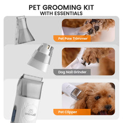 Oneisall 1.5 L dust cup enables mess-free disposal after grooming.