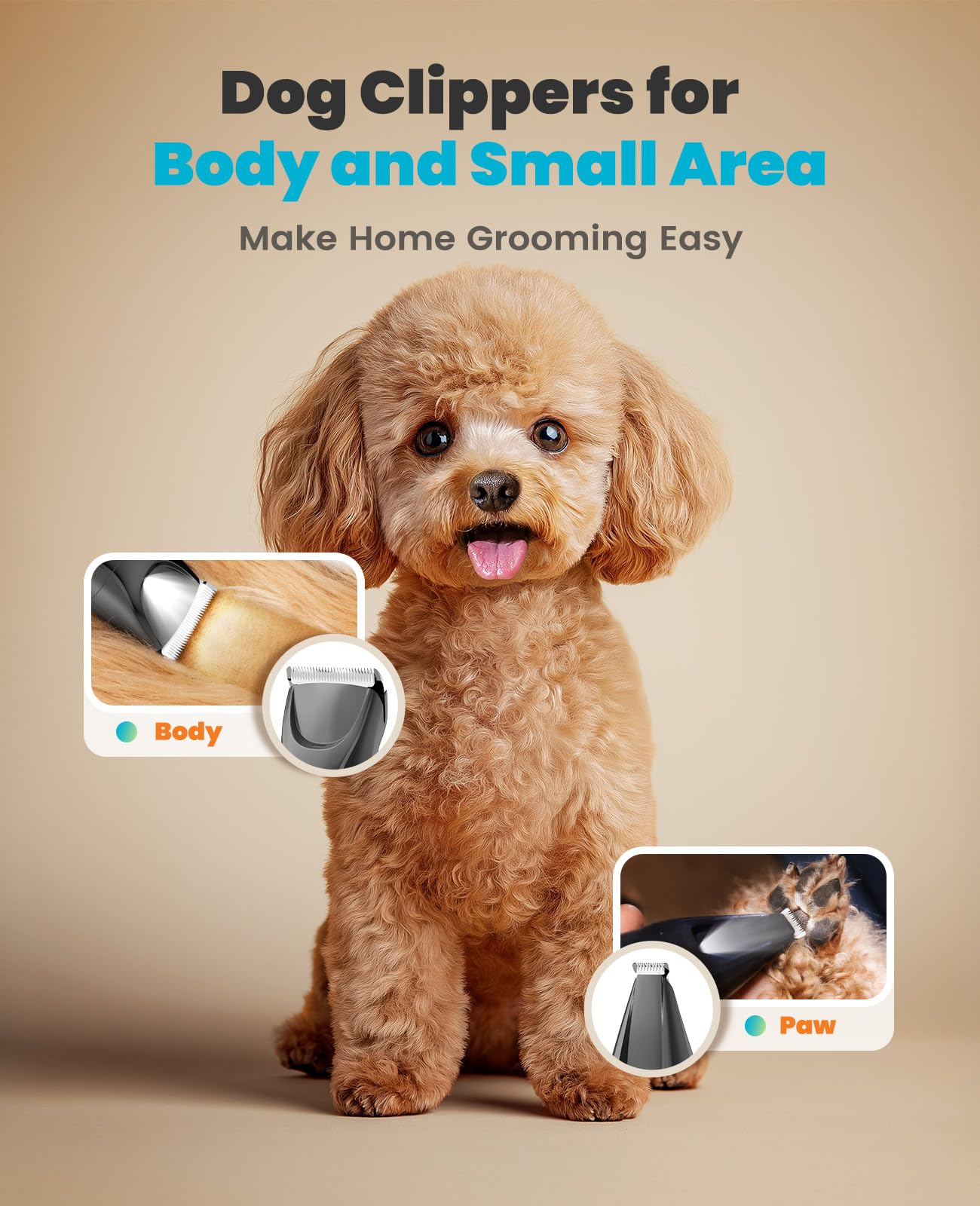 Oneisall 2000mAh battery keeps grooming sessions going longer.