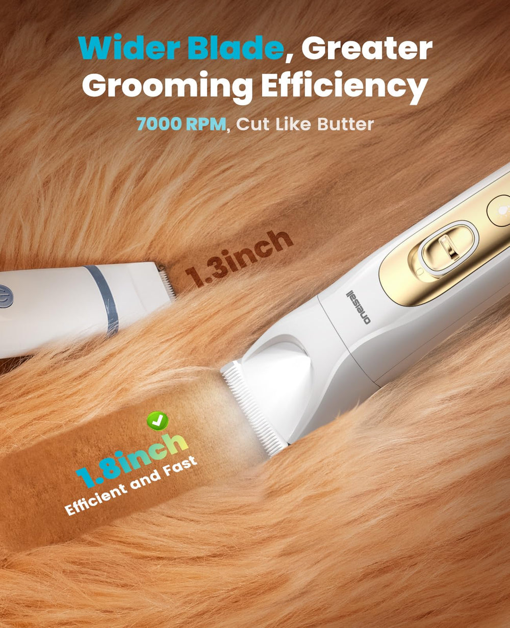 Oneisall 2000mAh battery life indicator for uninterrupted grooming.