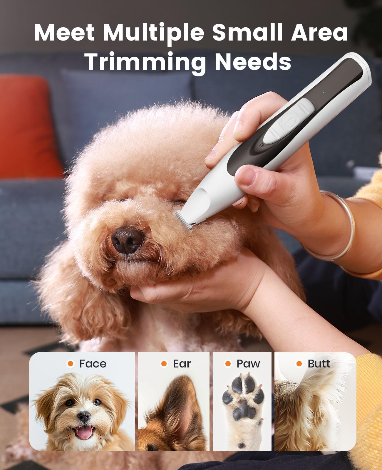oneisall 6500rpm motor delivers fast, gentle trims for small pets