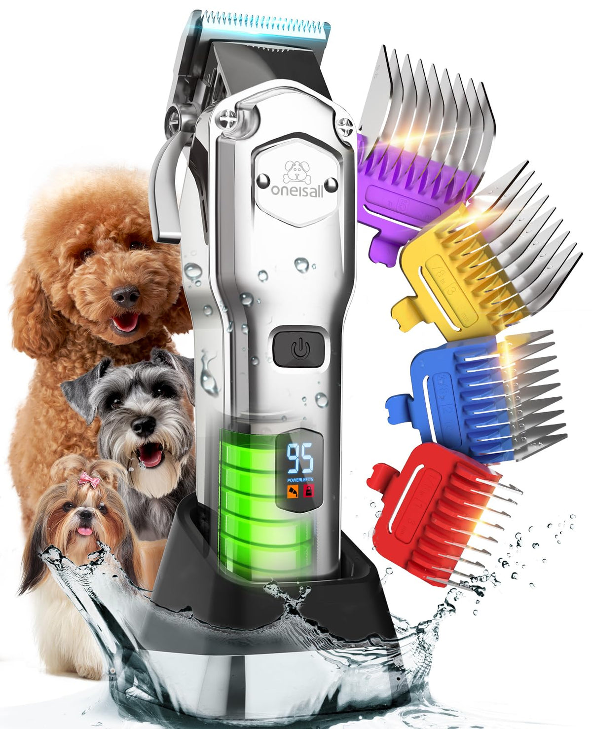 Oneisall 676pro cordless clipper for quick, smooth grooming sessions.