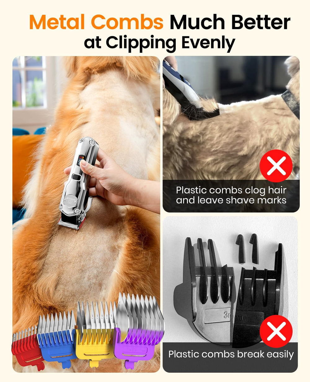 Oneisall 676pro low-noise design keeps pets calm during grooming.