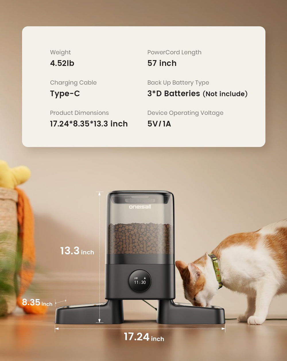 Oneisall easy-clean interior for everyday use