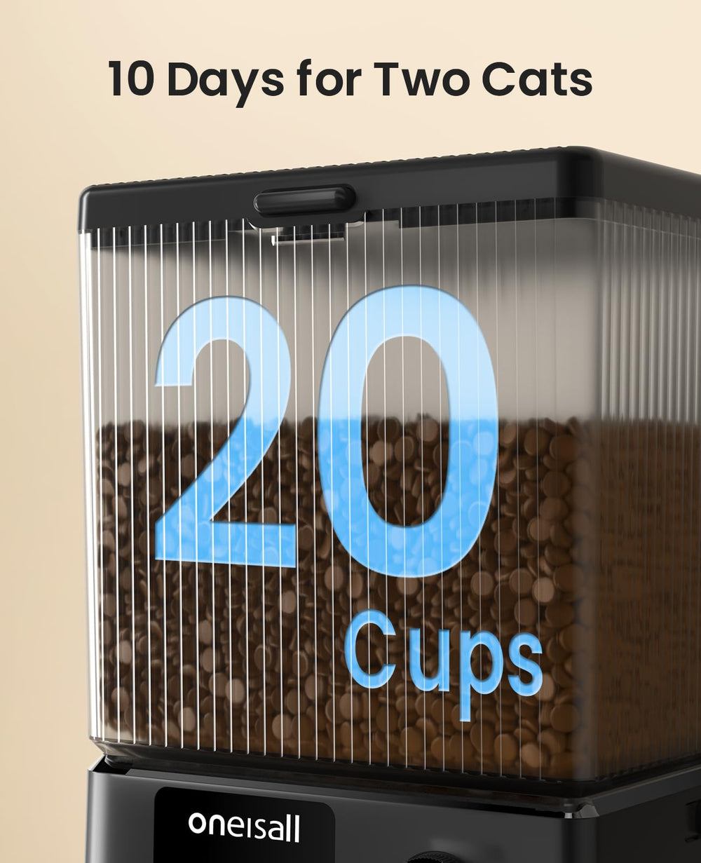 oneisall automatic cat feeder 10-second voice recorder during meals