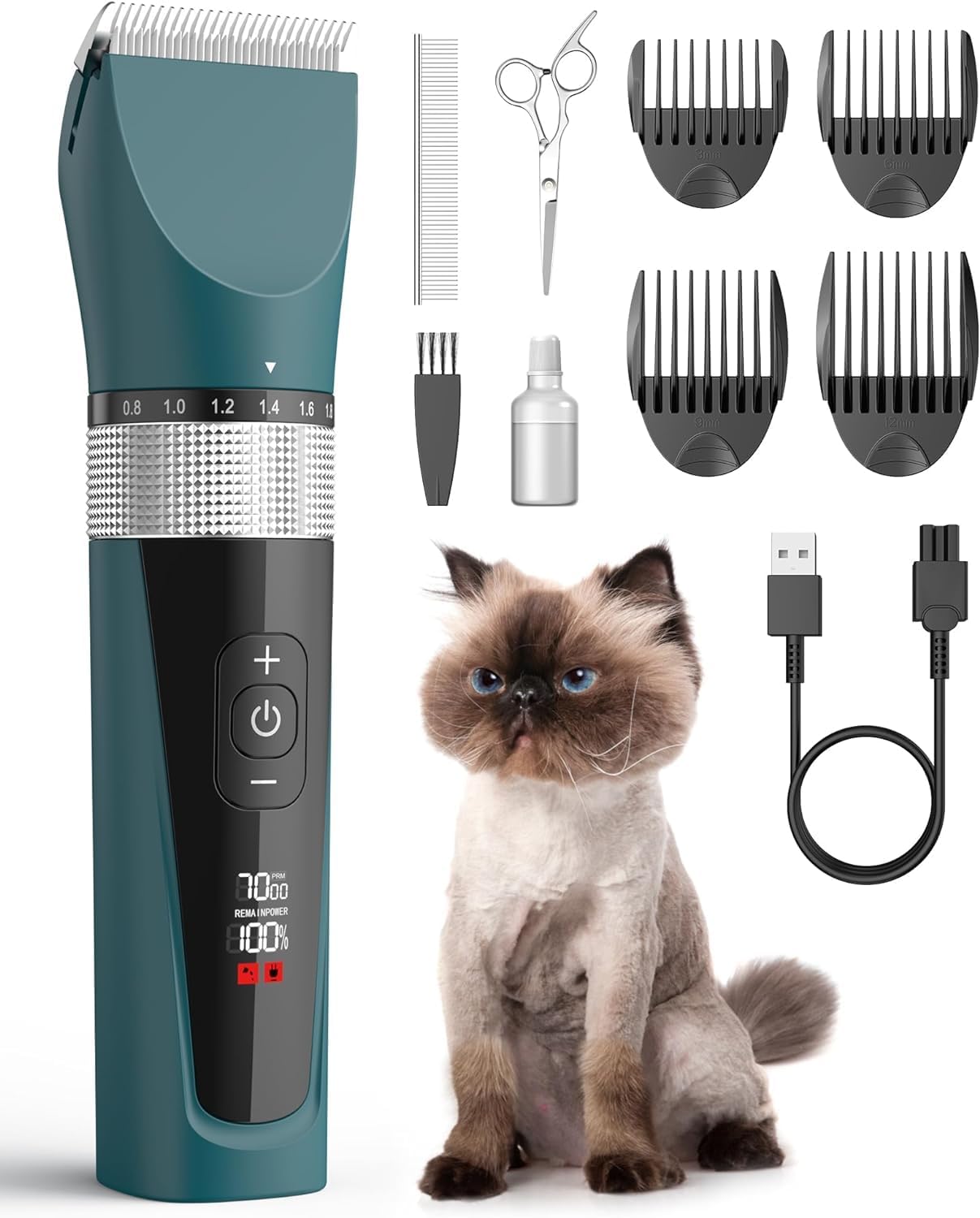 oneisall cat clippers used on matted hair for gentle home grooming