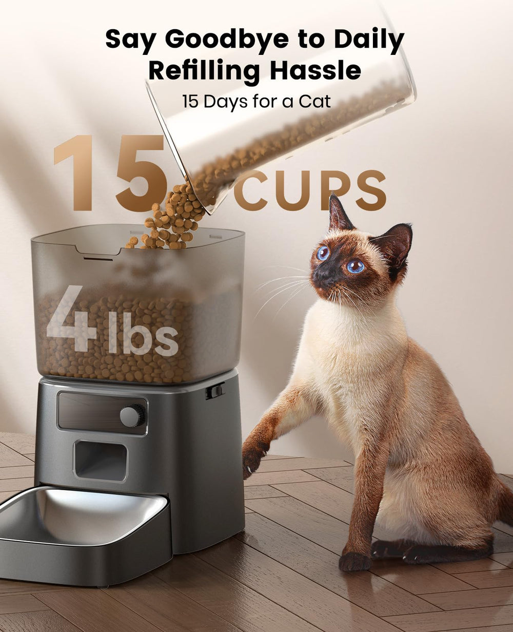 oneisall cat feeder freshness lid protects food from moisture