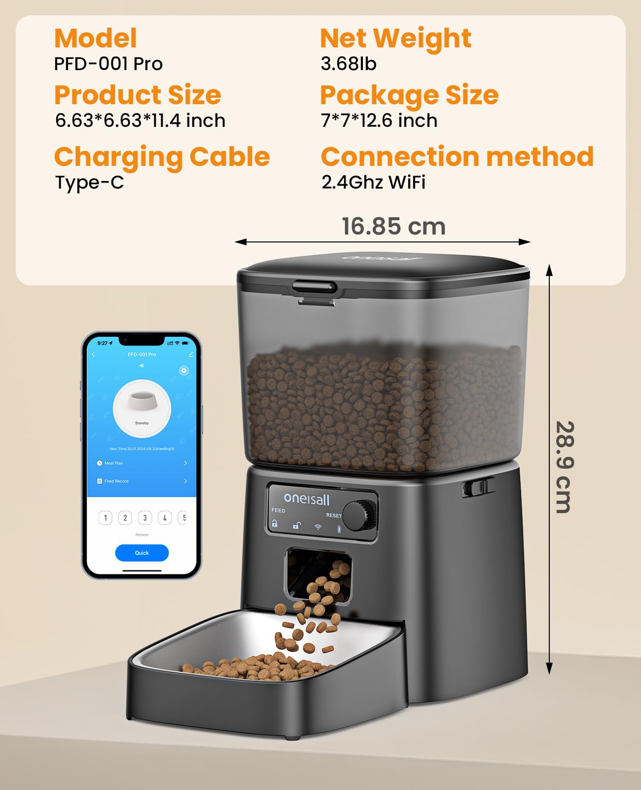 oneisall cat feeder kitchen scene shows compact home setup