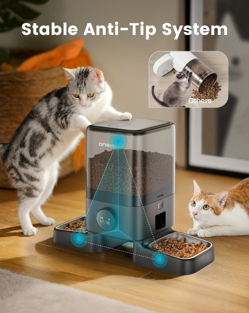 Oneisall promotes equal portions for two cats