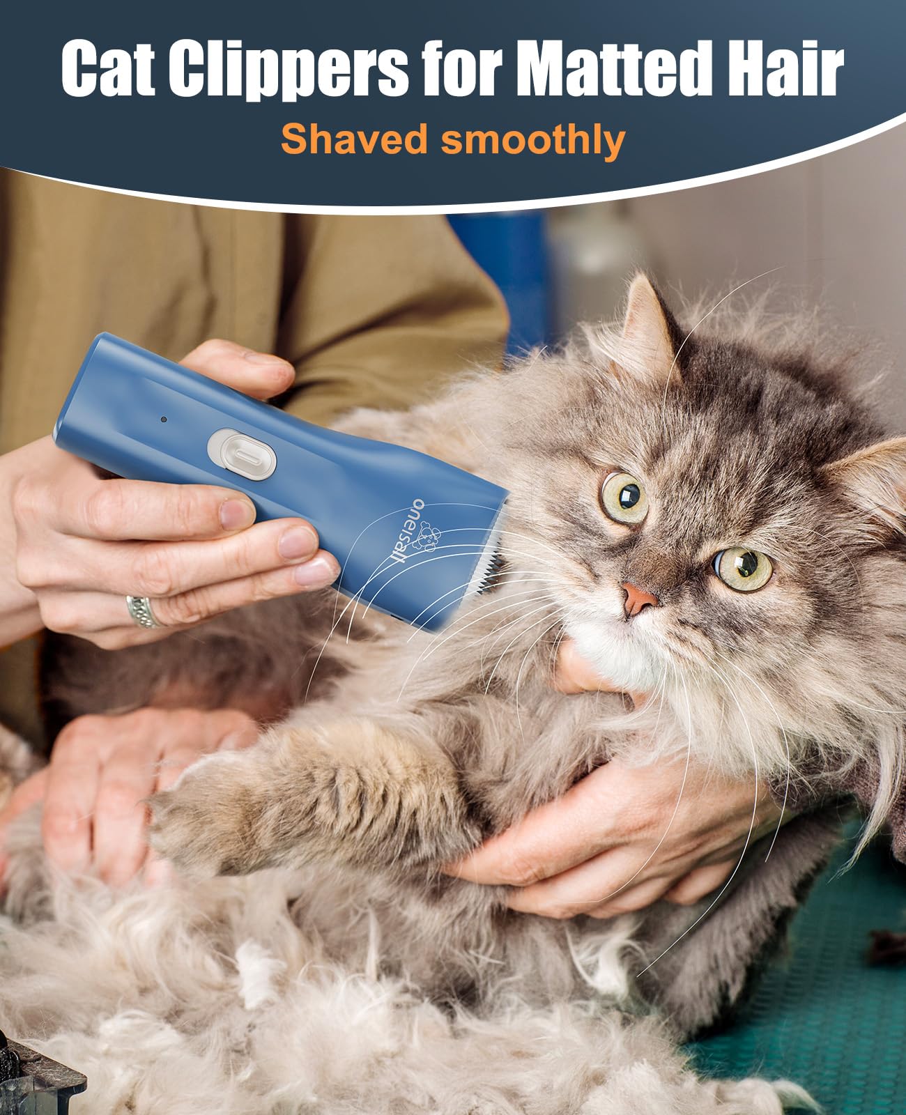 Oneisall cat grooming compact design for precise trims in small spaces