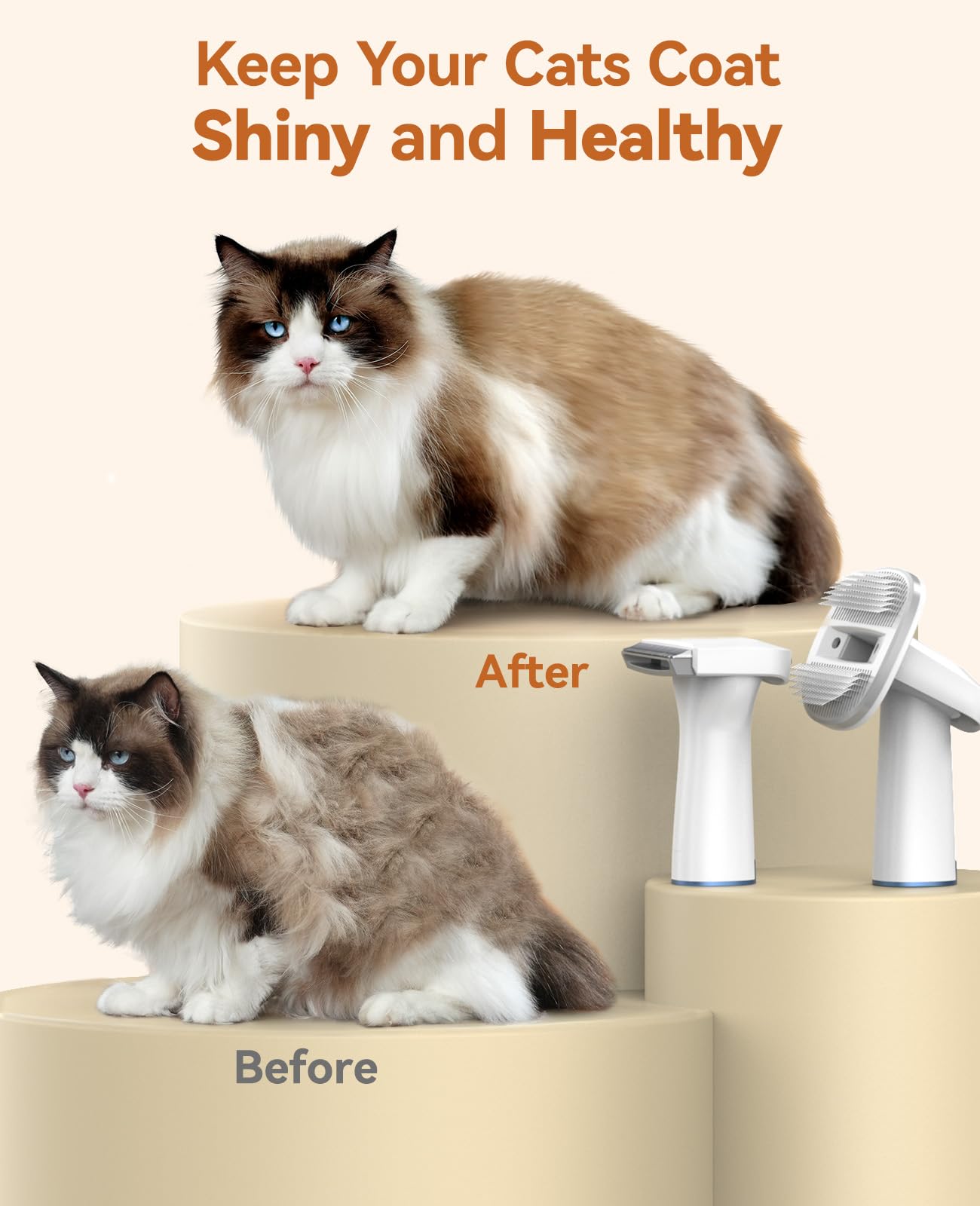 oneisall grooming brush tool captures loose hair and enhances coat shine
