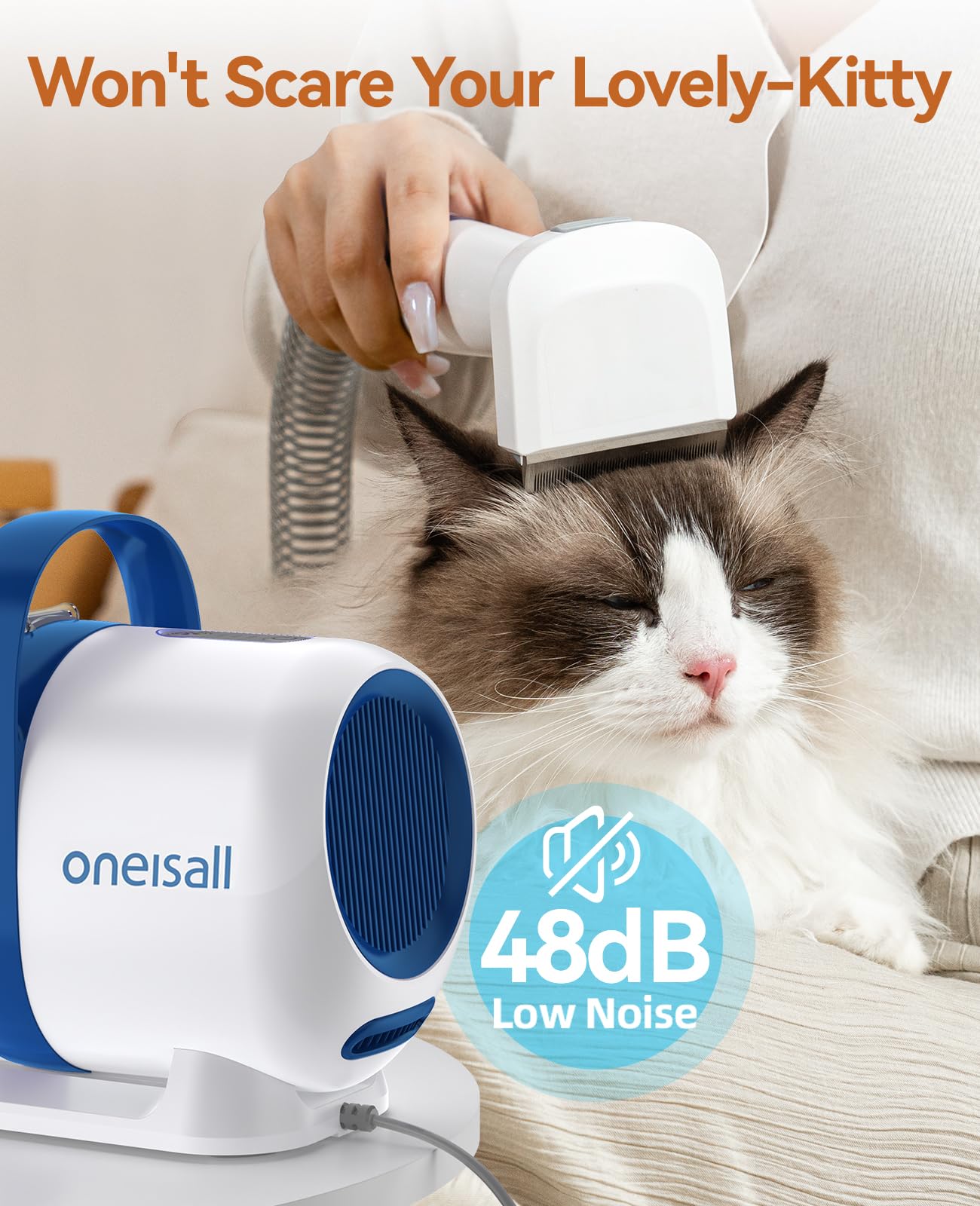 oneisall cat grooming vacuum nozzle attachment ready for precise fur pickup