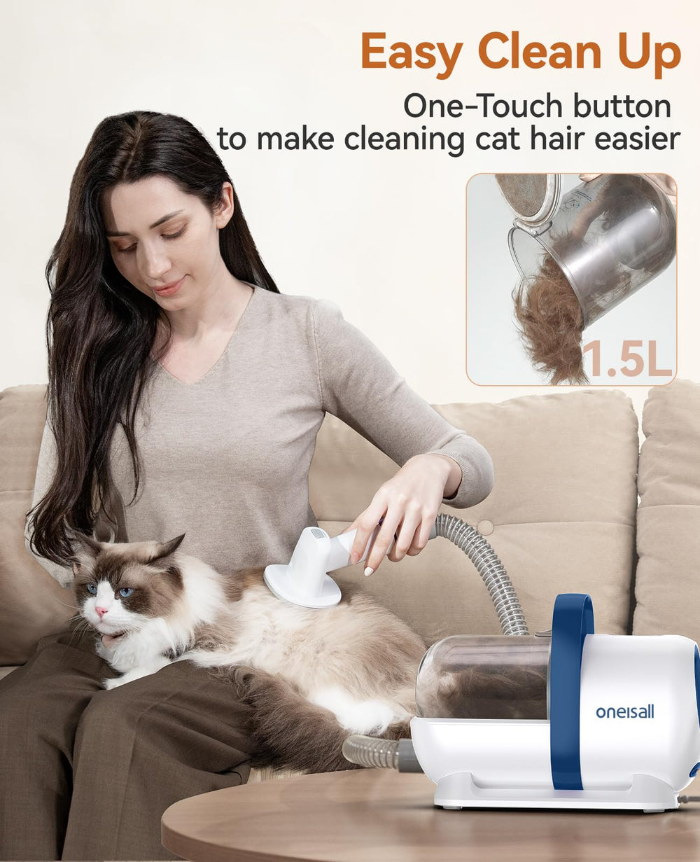 oneisall quiet cat groomer design reduces stress during sessions