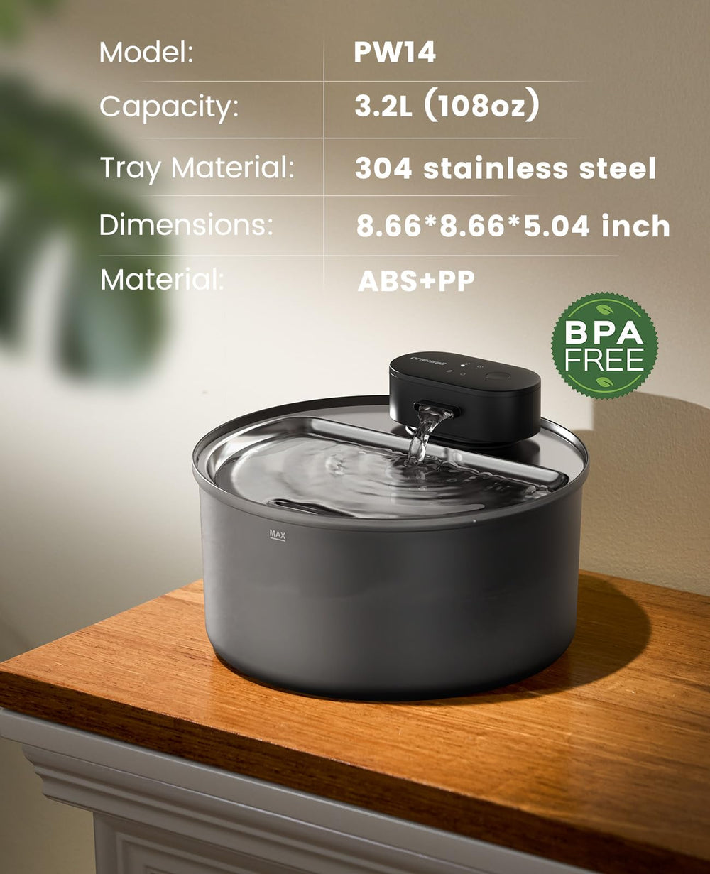 oneisall cat water fountain easy assembly and thorough cleaning