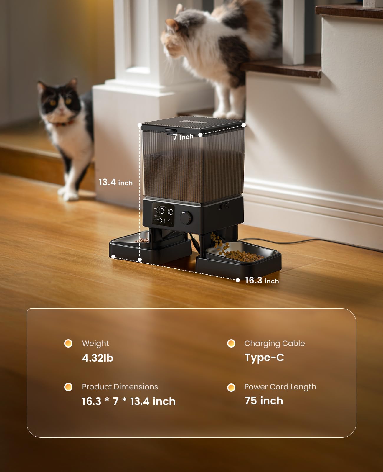 oneisall compact indoor feeder fits small pet spaces.