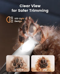 oneisall cordless pet trimmer for flexible grooming around paws and ears