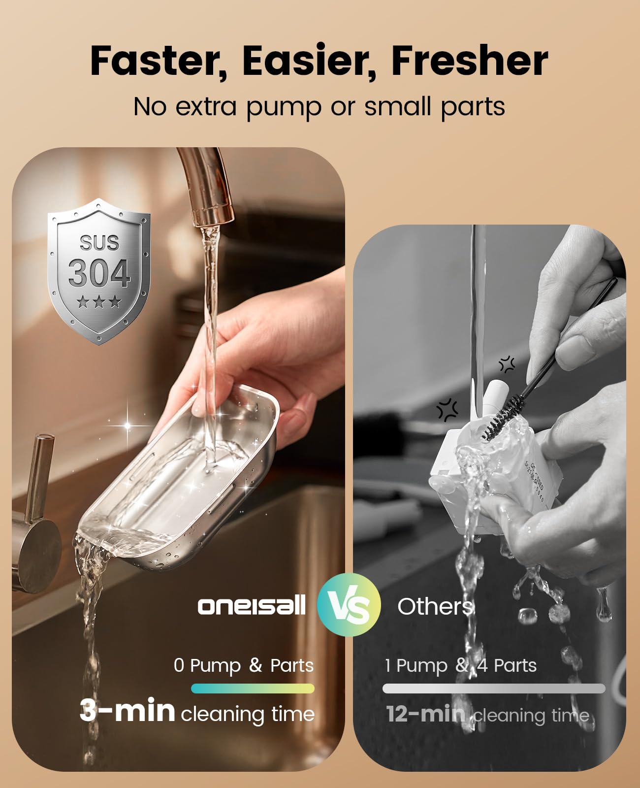 oneisall fountain with detachable parts for easy cleaning
