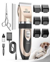 Oneisall dog clipper with low-noise motor for gentle grooming sessions