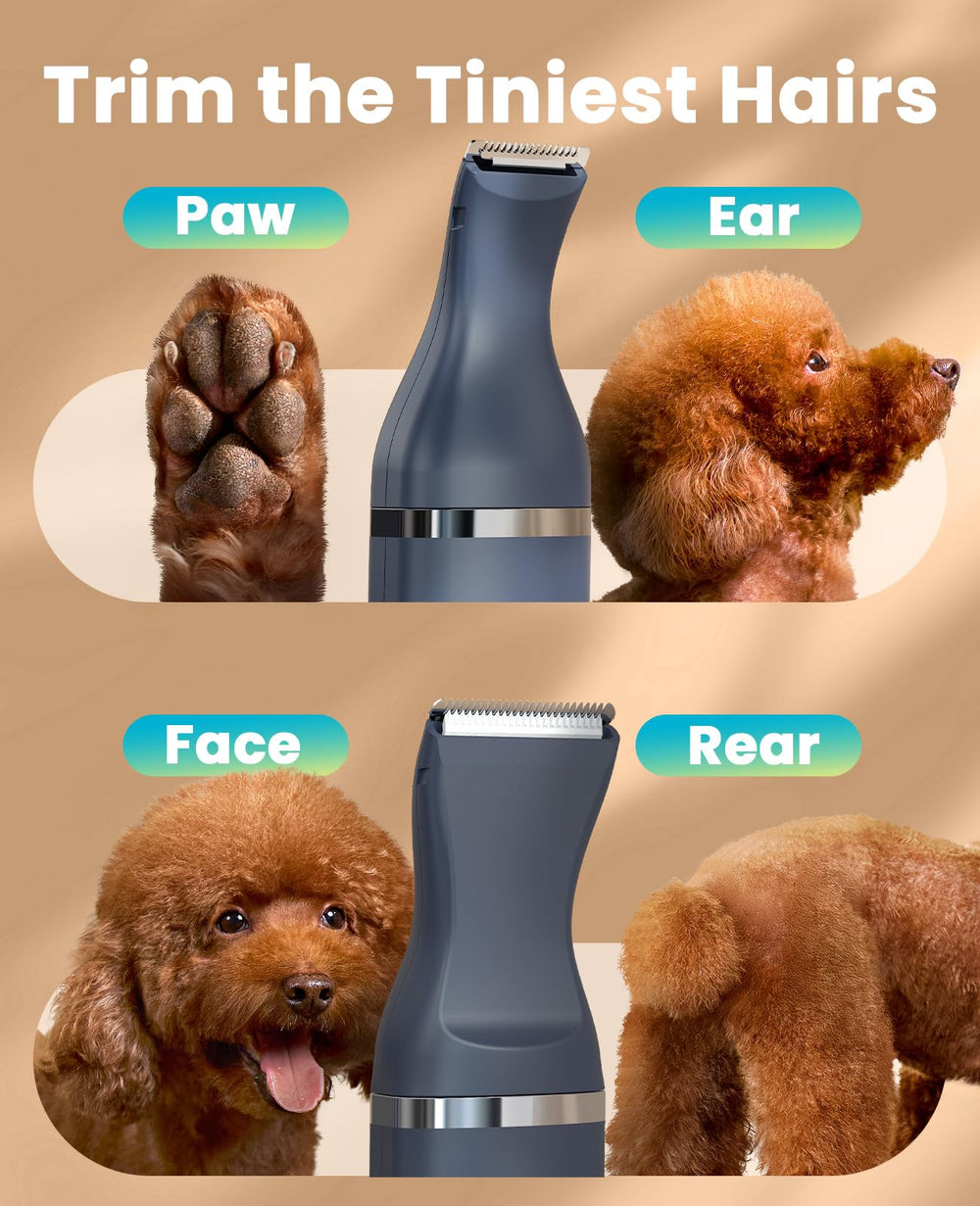 Oneisall dog clippers double blades closeup for precise small-area trimming