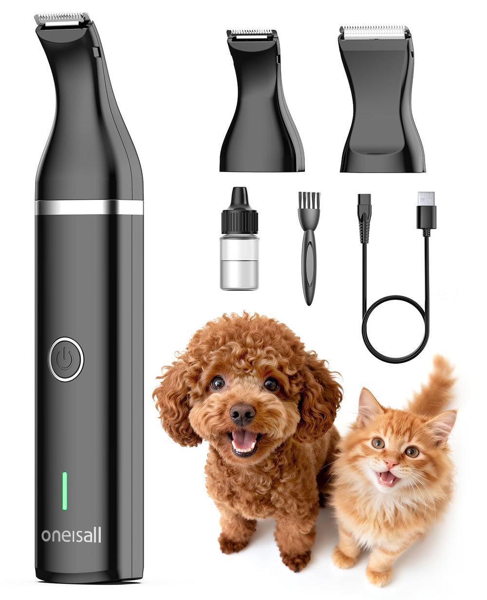 Oneisall dog clippers with double blades for precise paw trimming