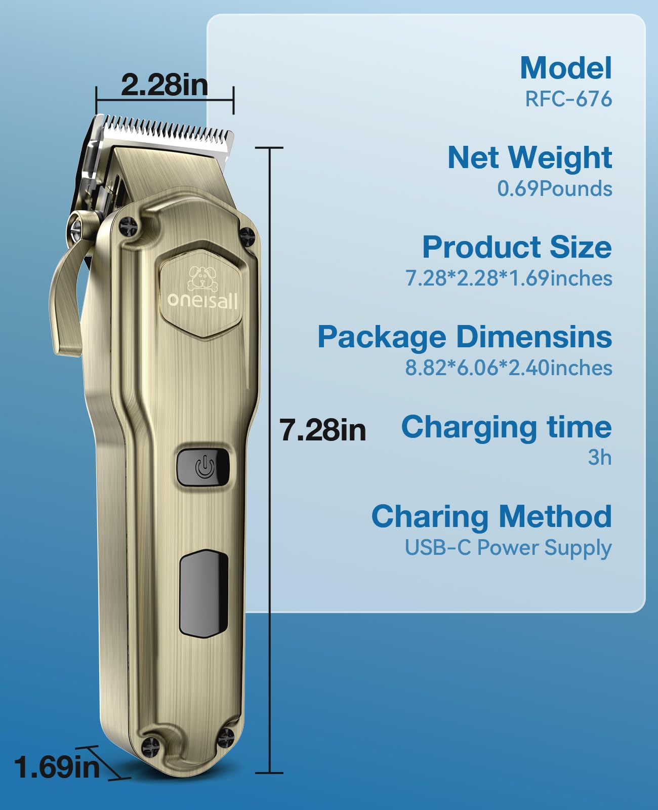 Oneisall dog clippers easy-clean design simplifies post-groom maintenance