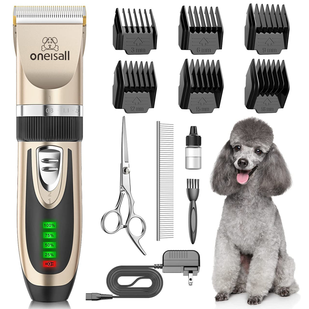 Oneisall dog clippers with a quiet noise level for calm grooming sessions