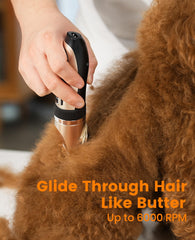 Oneisall dog clippers showing six guide combs for versatile trimming.
