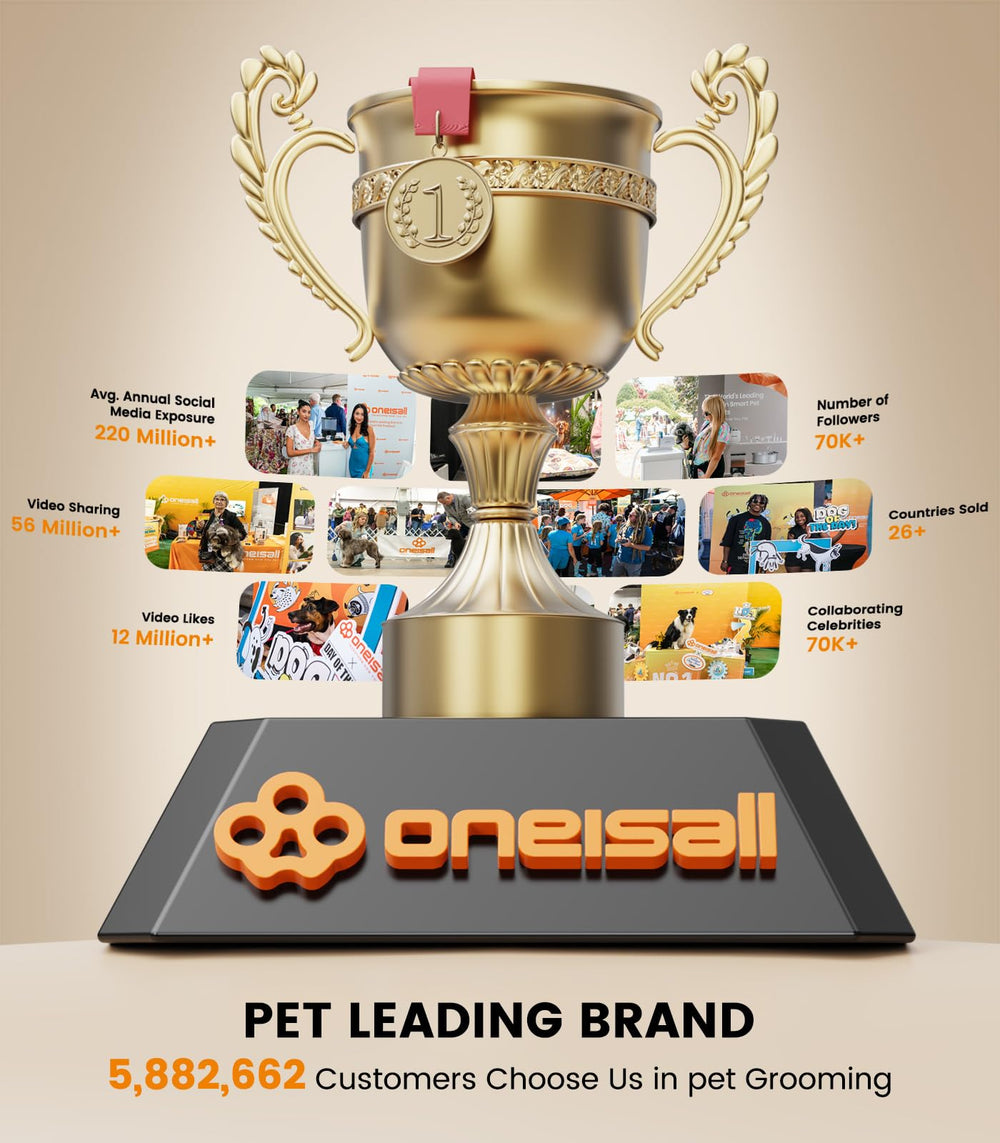 oneisall dog clippers long battery life supports multi-pet grooming