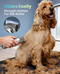Oneisall clipper operates quietly to reduce dog stress during grooming.